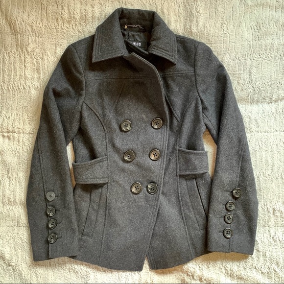 Guess Dark Gray Small Peacoat - Picture 1 of 7